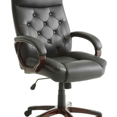 Kancelarijska stolica Lombardia veštačka koža crna