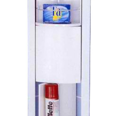 Ugaona polica za kupatilo sa tri rotirajuća odeljka bela 24S0101