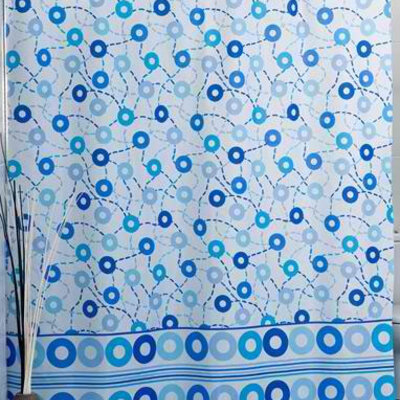 Tekstilna zavesa za kadu CD plava