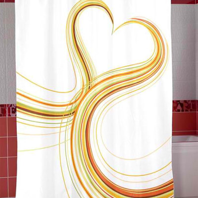 Tekstilna zavesa za kadu Heart