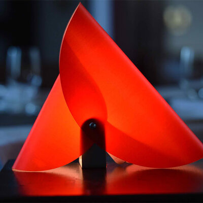 Dekorativna lampa sa 3 PVC abažura crvena E14