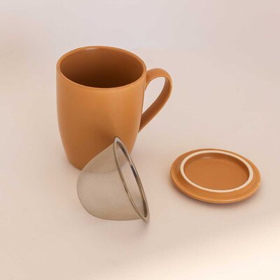 Texell šolja za čaj sa infuzerom i poklopcem TTMI-330 bež