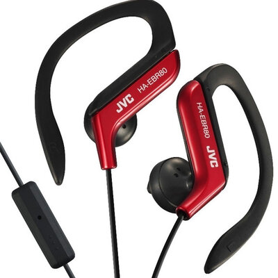 JVC Ear Clip slušalice sa mikrofonom i daljinskim HA-EBR80 crvene