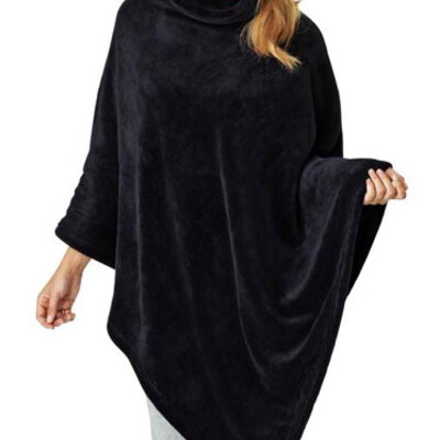 Pončo univerzalne veličine flis crni