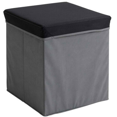 Tabure Block sa prostorom za odlaganje crna/siva