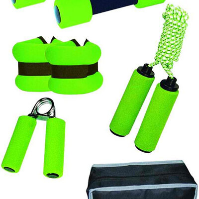 Fitness trening set tegovi za zglobove, tegovi, opruga i vijača 291180