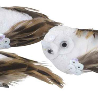 Novogodišnji ukrasi bele sove 3kom/p