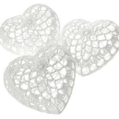 Novogodišnji pamučni ukrasi 3kom/p Srce