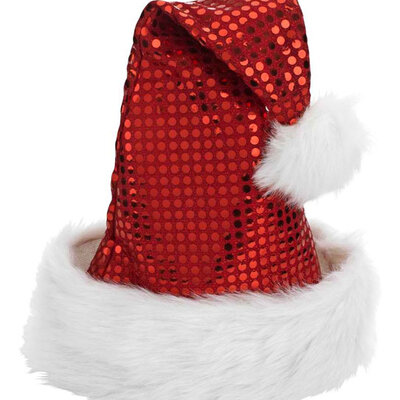 Novogodišnja kapa sa šljokicama V40cm