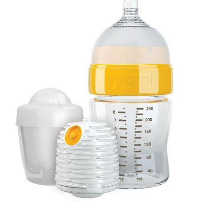 Yoomi set 240 ml flašica, grejač, cucla sa malim otvorom, kutija za grejač Y18B1W1P