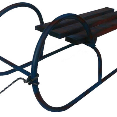 Dečije sanke sa tamno plavim metalnim ramom