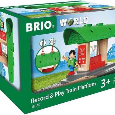 BRIO Igračka Železnička stanica sa funkcijom snimanja glasa 33840