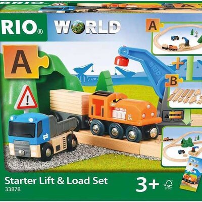 BRIO Igračka Teretni voz pruga dizalica i kamion 33878