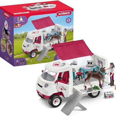 Schleich® Horse Club figure Veterinarski kombi sa veterinarkom i ždrebetom 42439