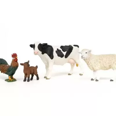 Schleich® Figure Domaće životinje Krava, ovca, jare, petao 42729