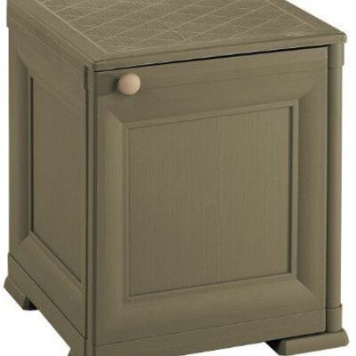 PVC Noćni Ormarić Colonnina Tamno Sivi 8085562909