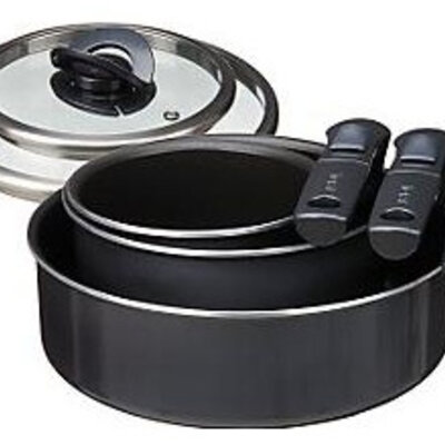 Tefal set šerpi sa poklopcima i sklopivim drškama Compact C1509143