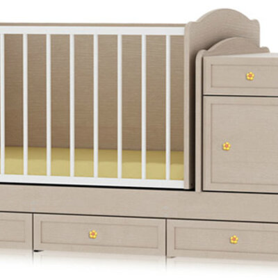 Bertoni Drveni krevetac za bebu Transform Oak