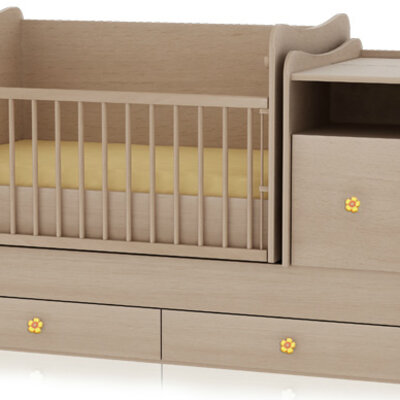 Lorelli Drveni krevetac za bebu Trend Plus Beech