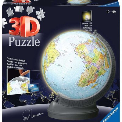 Napravi sam Globus od Puzli sa LED svetlom Ravensburger 3D Puzzle 11549