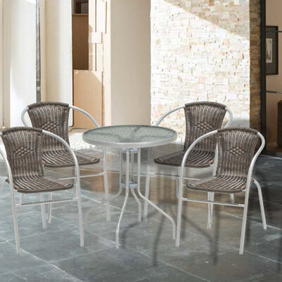 Garnitura od Ratana PE - 4 Stolice + Sto Adria