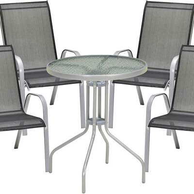 Garnitura za Dvorište i Terasu Provance Glass - 4 Stolice + Sto
