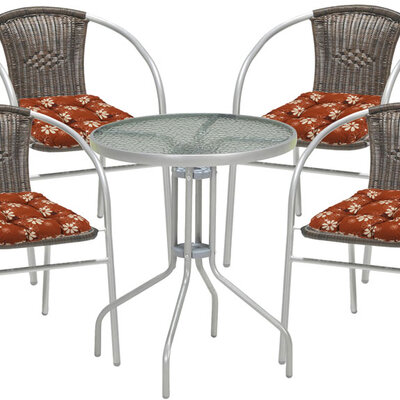 Garnitura Za Dvorište i Terasu sa Jastucima Mia Braon