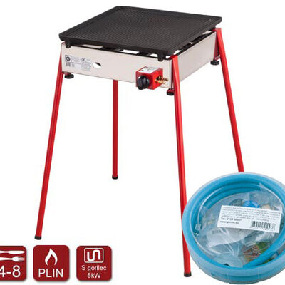 Plinski roštilj Gorenc Tradicija 40 sa rebrastom pločom, nogarima i priključnim setom za plin