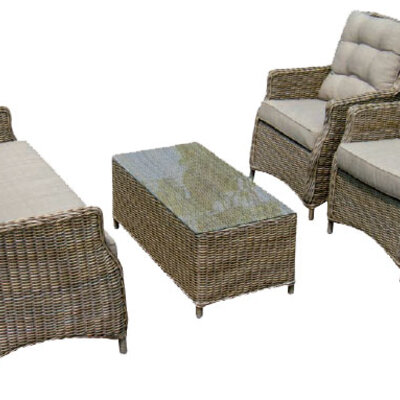 Garnitura Essential Grey Ratan PE - 2 Fotelje, Dvosed i Sto