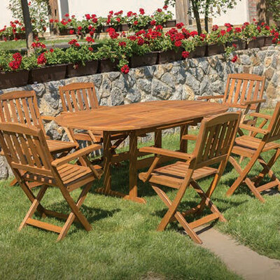 Garnitura Od Drveta Ravello - 6 Stolica + Sto