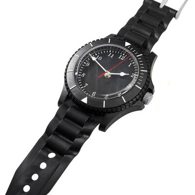 Zidni sat u obliku ručnog sata D60cm crni