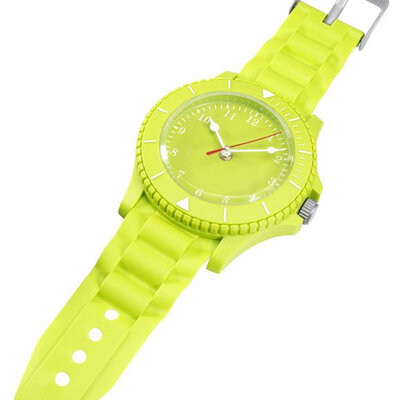 Zidni sat u obliku ručnog sata D60cm limeta