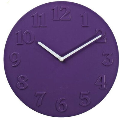 Zidni sat Plato 30cm ljubičasta