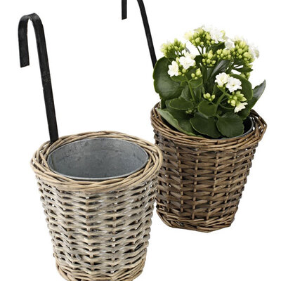 Balkonska saksija Jetix Ø15xV30 braon 2 komada