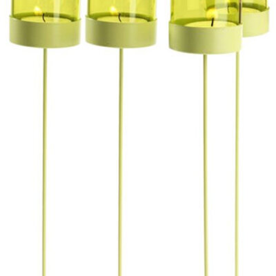 Fenjer za male sveće Glaster 4 komada žuta boja