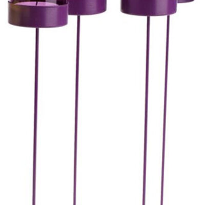 Fenjer za male sveće Glaster 4 komada ljubičasta boja