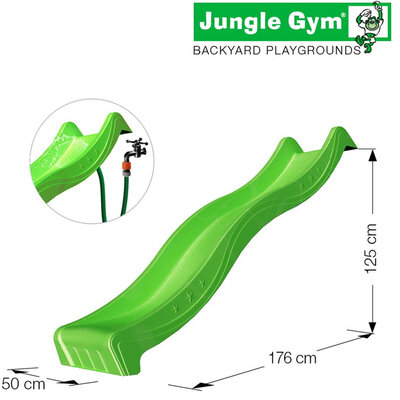 Vodeni Tobogan Spust 2.2 m - Jungle Gym Sa TUV Sertifikatom Green