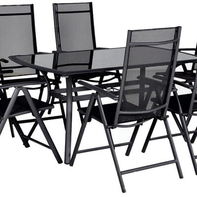 Baštenska Garnitura Linz - 6 Stolica i Sto sa Staklom