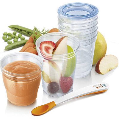 Avent Set 20 kom. čašica za hranjenje i čuvanje hrane