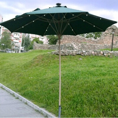 Solarni Suncobran Sa LED Lampama 3 x 3 m - Green