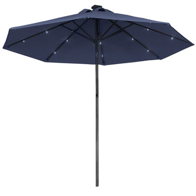 Solarni Suncobran Sa LED Lampama 3 x 3 m - Blue