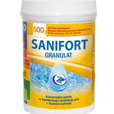 Hlor Granulat 500g - Sredstvo za dezinfekciju vode u bazenima Sanifort 15144