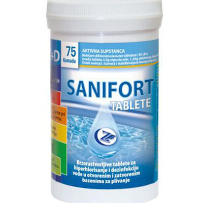 Hlor u tabletama 75 kom Sredstvo za dezinfekciju vode u bazenima Sanifort 15145