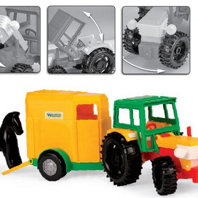 Dečija igračka traktor sa prikolicom za konje Wader 35001