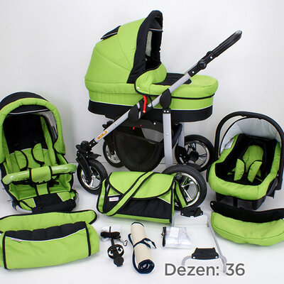 Kunert Kolica za bebe Silver Set 3u1 36