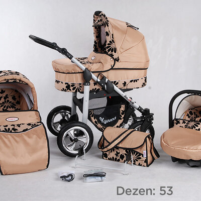 Kunert Kolica za bebe Silver Set 3u1 53