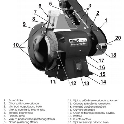 Kombinovani oštrač W-BS 240 72824068