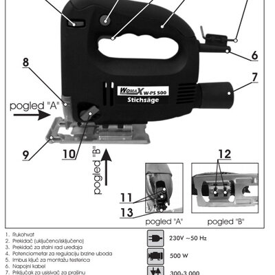Ubodna testera W-PS 500/1 73050000