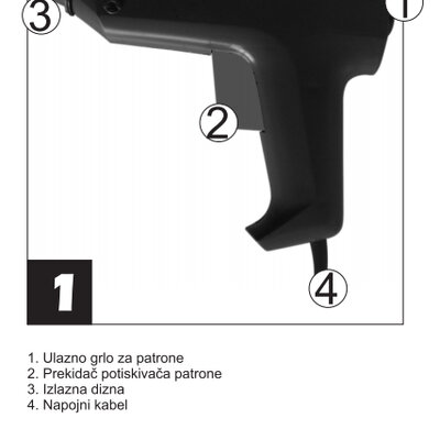 Pištolj za lepljenje topljenom plastikom W-KP 25 74602500