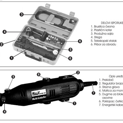 Čeona brusilica sa opremom W-MS 130 72513000